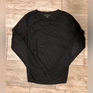 Sanctuary Black Sheer Long Sleeve Top